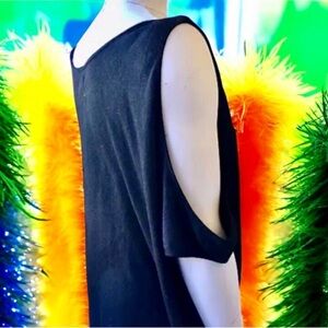 Hosanna Cold Shoulder Tunic Top Asymmetrical Flowing